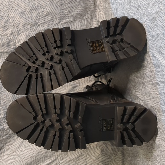 Aldo Metallic Brown Women's Combat Boots - Picture 10 of 16